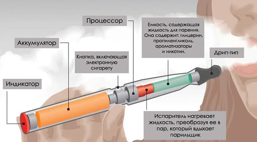 Почему запретили электронные сигареты. Состав электронной сигареты. Что состоит в электронной сигарете. Курение электронных сигарет. Вред электронных сигарет.