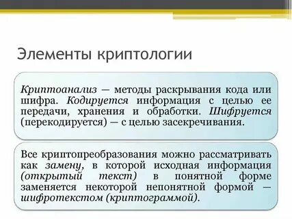 Методы криптоанализа шифров