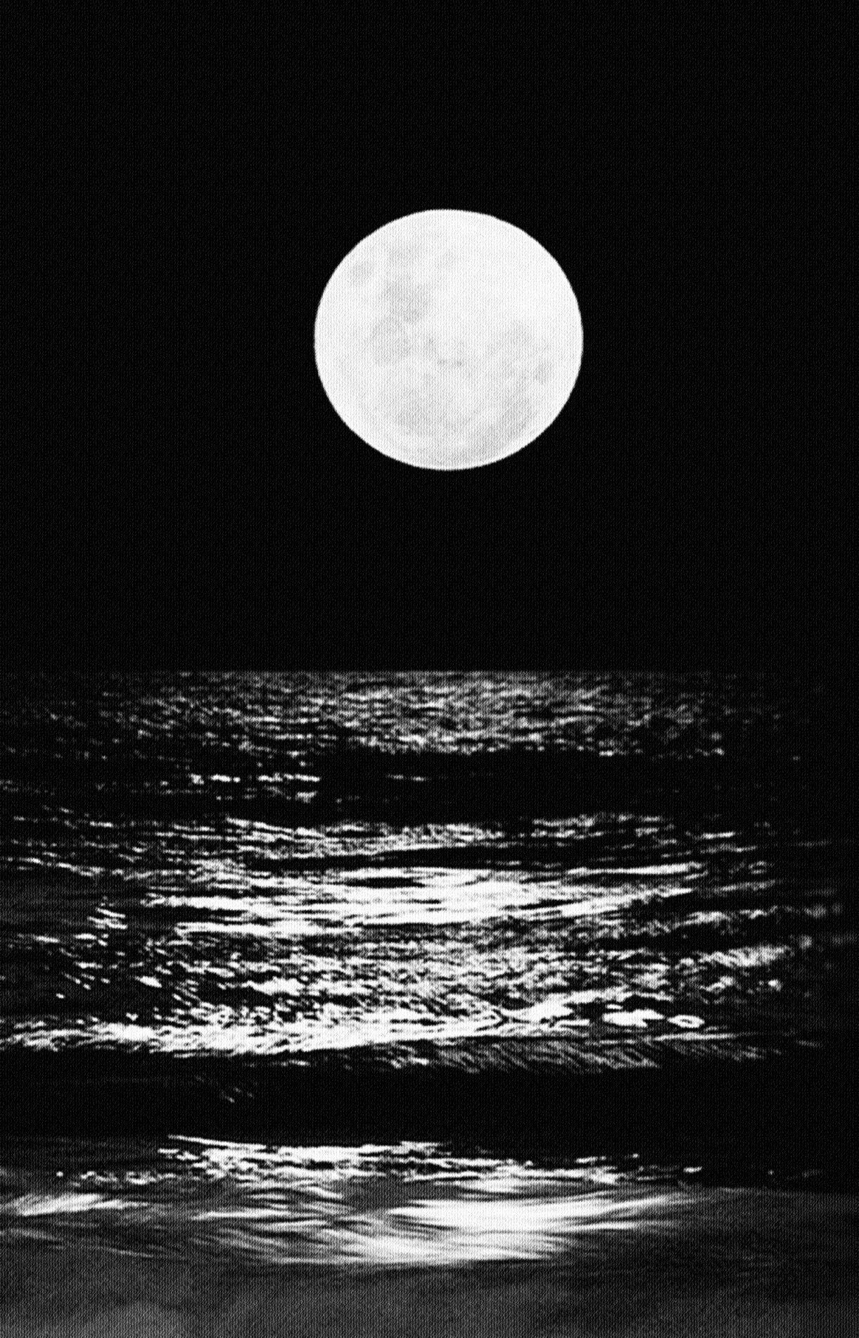 Словно белая луна. Луна и море. Ночное море. Лунная ночь. Луна черно белая.