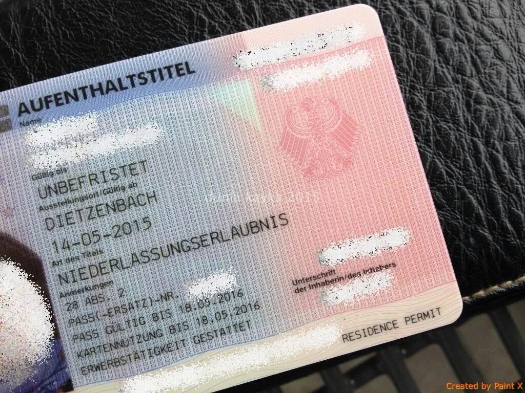 Пмж словении. Вид на жительство в Германии. Немецкий ВНЖ. Residence permit Германия. Карта ВНЖ Германии.