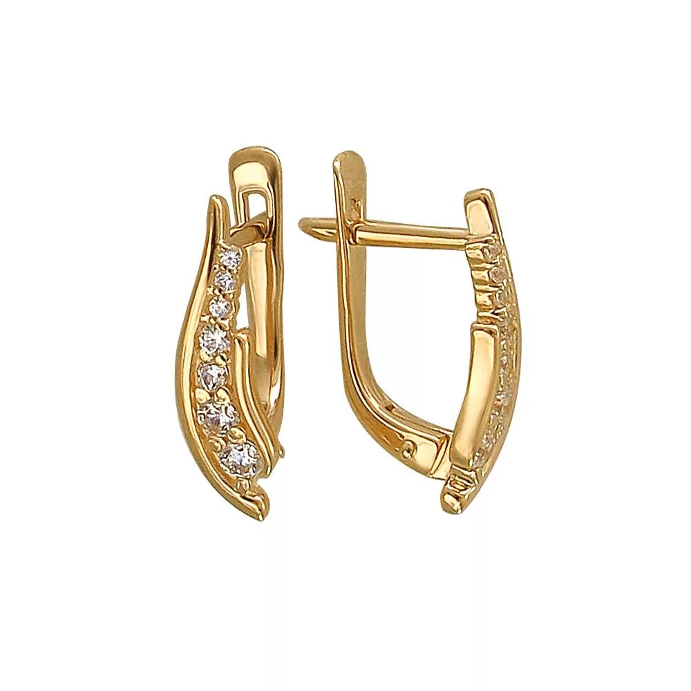 золотые серьги 585 пробы с фианитами артикул1767056617. серьги с фианитами из золота 585. золотые серьги с фианитом 585. серьги золотые с фианитами английский замок 585. серьги фианит золото 585.