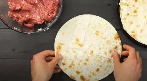 Круглый лаваш фарш