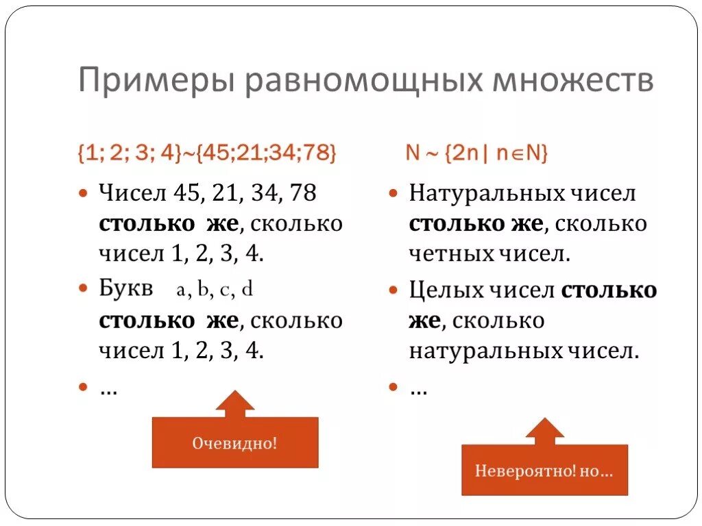 Примеры равномощных множеств. Равномощные множества примеры. Раввномощные мнодетсвп. Равномощность множеств примеры. Счетное множество чисел