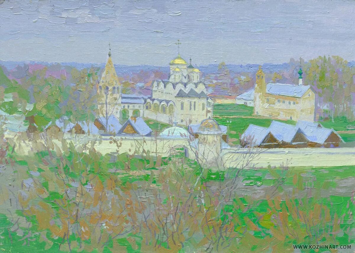 художники золотого кольца. картина путешествие по россии. плес церковь левитана осень. живопись по золотому кольцу. олейников сергей николаевич суздаль.