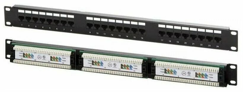 Коммутационная панель UTP RJ-45 24 порта, Cat. 5е, 19" Neomax. Hyperline ppbl3-19-24-8p8c-c5e-110d. Pp3-19-24-8p8c-c5e-110d. PPHD-19-24-8p8c-c5e-110d.