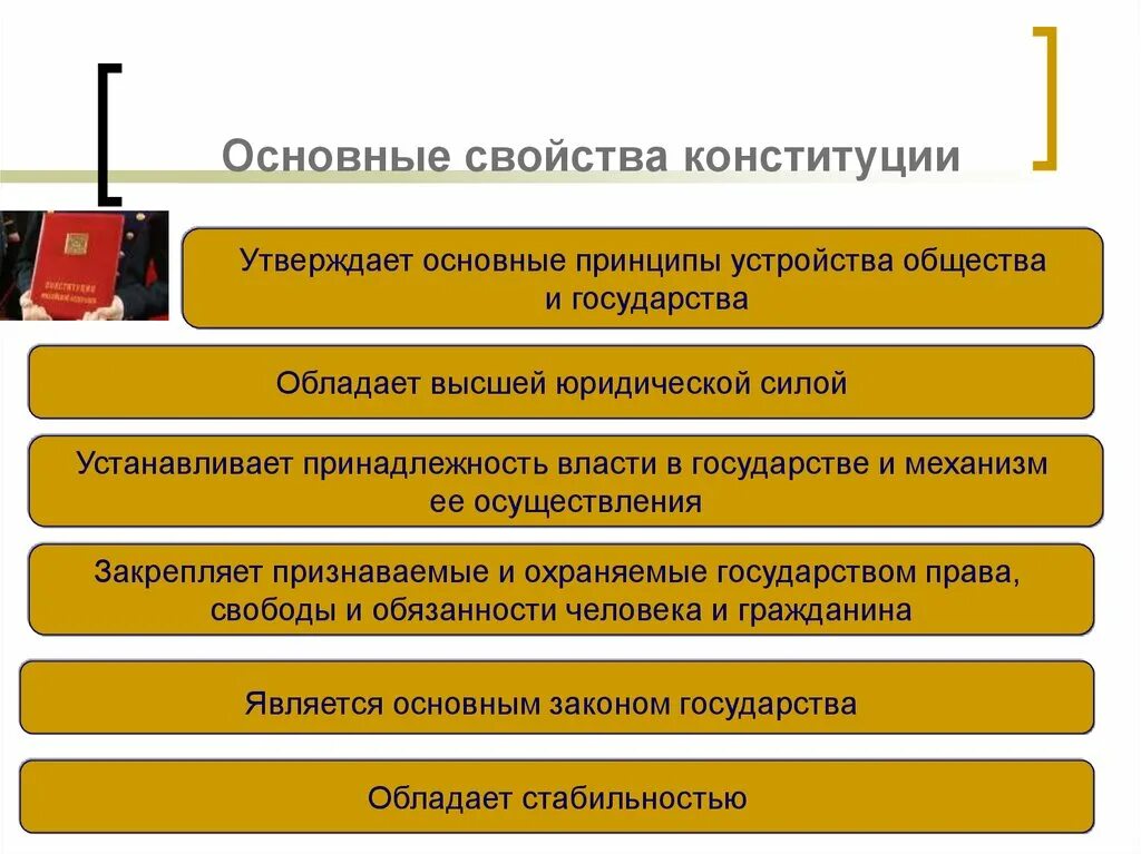 Основные свойства Конституции. Основные принципы устройства общества. Базовые принципы Конституции. Принципы закрепленные в Конституции.