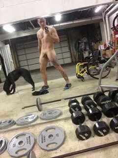 Slideshow guy shows his dick off at the gym nude.
