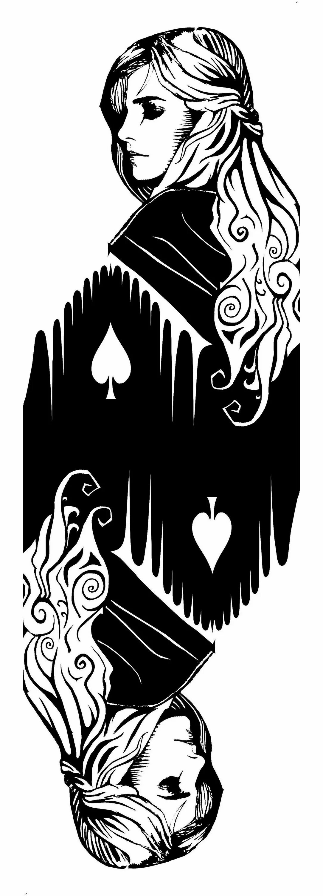 женщины пики. девушка дама пик. татуировка пиковая дама. пиковая дама черно белая. женщины пики.