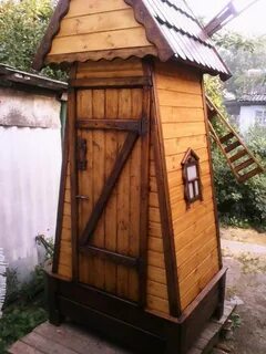 Туалет на даче своими руками из дерева