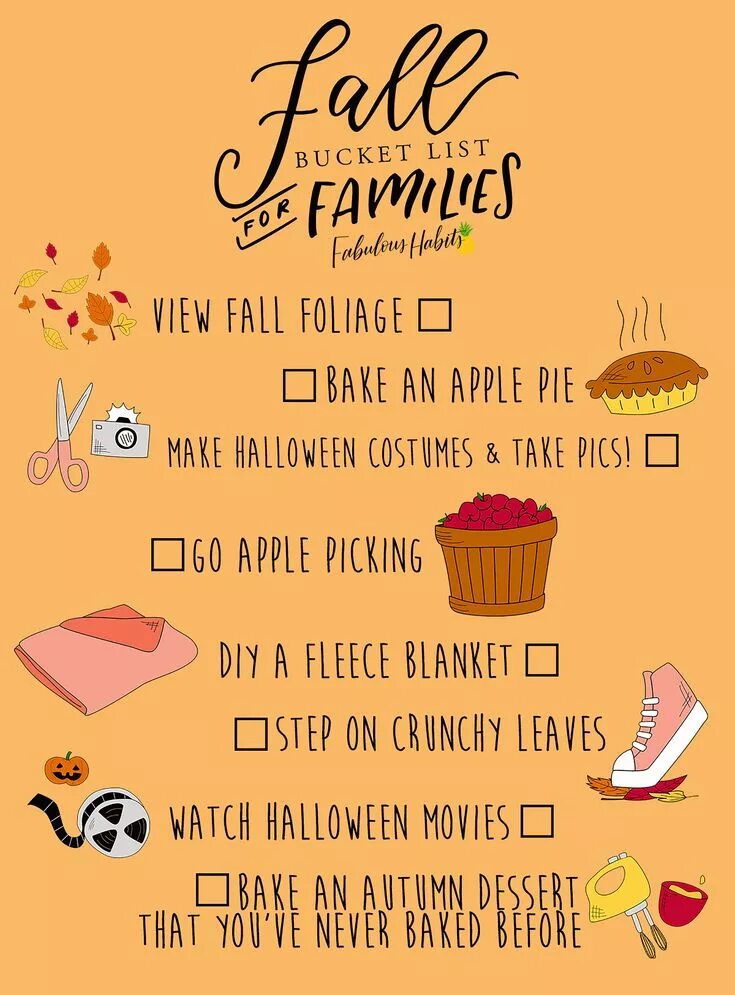 Fall rules. Fall Bucket list. Autumn Bucket list. Fall Bucket list for Kids.