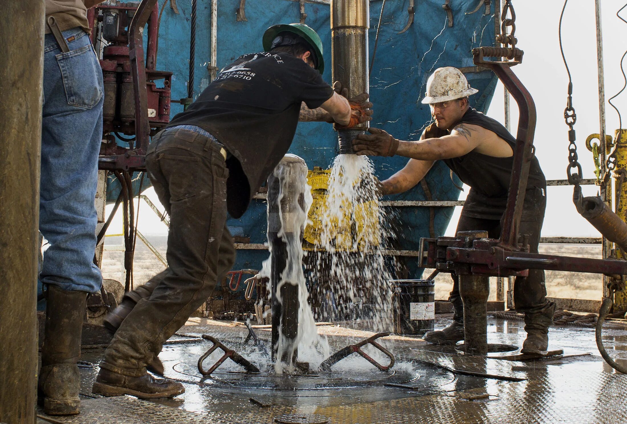 While drilling
