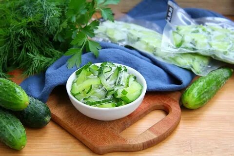 Мороженные свежие огурцы
