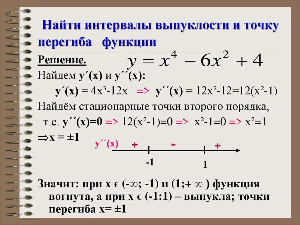 Нахождение точек перегиба функции. Исследование функции на выпуклость. Промежутки выпуклости функции. Определить интервалы выпуклости функции. Y x 5x 3 производную