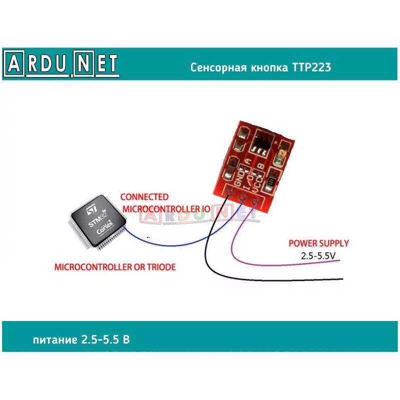 Как сделать сенсор. Ttr223 сенсорная кнопка. Датчик касания (сенсорная кнопка) ttp223b.. Ttp223 сенсорный кнопочный модуль схема подключения. Сенсорный выключатель на ттр223.