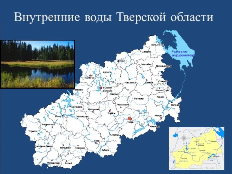 Реки Тверской области на карте. Водная карта Тверской области подробная. Тверская область реки на карте. Внутренние воды Тверской области.