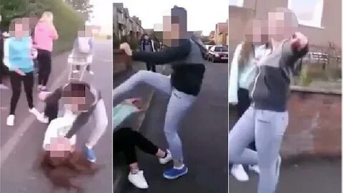 Shocking video shows teenager girl dragging another girl to the ground by h...