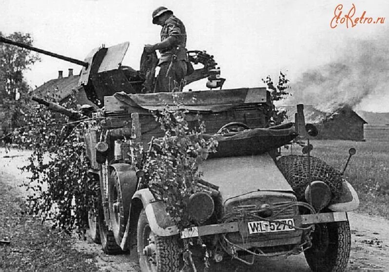 Крупп KFZ 81. 20-Мм зенитная пушка Flak на шасси Krupp l 2 h 143 Protze. Flak 30/38 в кузове Krupp Protze. "5-Й механизированный" корпус 1943 -Гвардейский -tankfront. Немецкая танковая группа