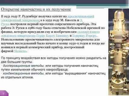 Методы получения наночастиц