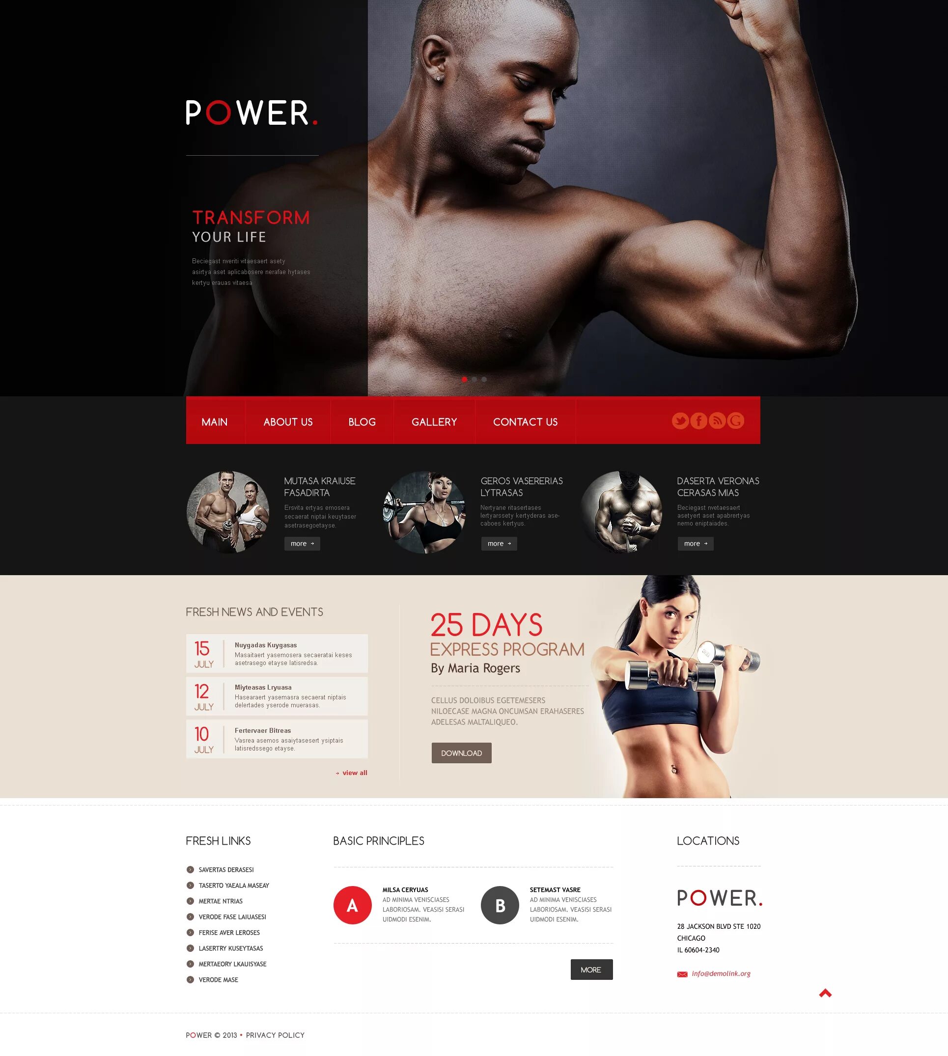 Web html template