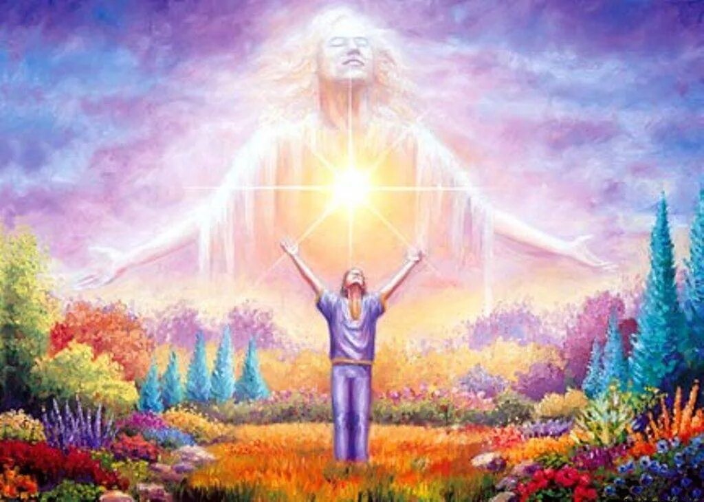 Какие лучшие духовные. Эзотерические картины канадского художника Mario Duguay. Духовные наставники. Единство с Богом. Единство Бога и человека.
