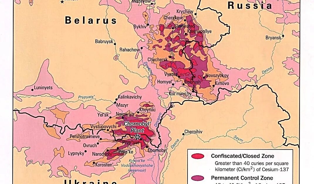 Зона поражения чернобыля. Карта заражения Чернобыльской аварии. Карта загрязнения после аварии на Чернобыльской АЭС. Чернобыльская зона. Радиус поражения Чернобыльской АЭС.