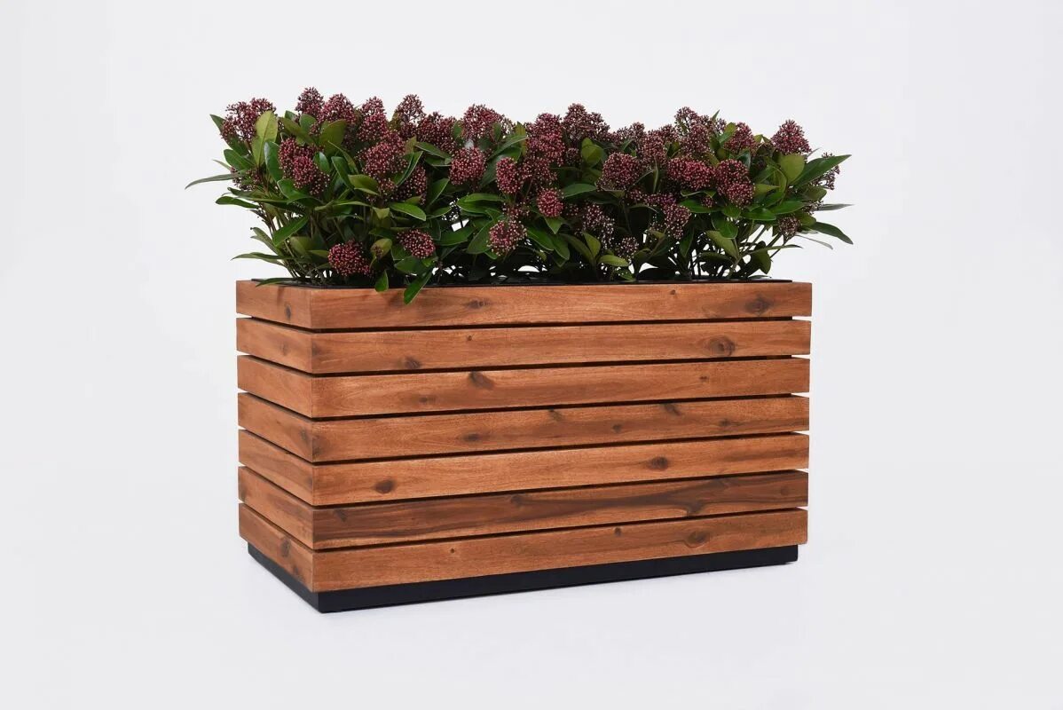 Forest Linear Planter - Double - Pressure Treated - 2ft 7in - elbec garden build