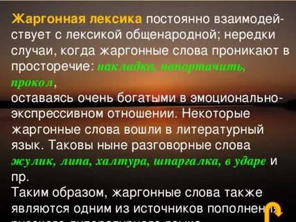 Разговорно жаргонная лексика