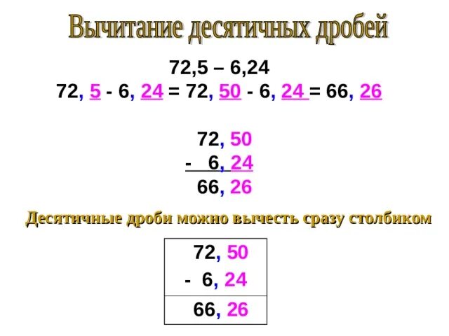 Презентация вычитание десятичных дробей. Как вычесть десятичные дроби. Вычитание десятичных дробей. Вычитание десятичных дробей в столбик. Как минусовать десятичные дроби.