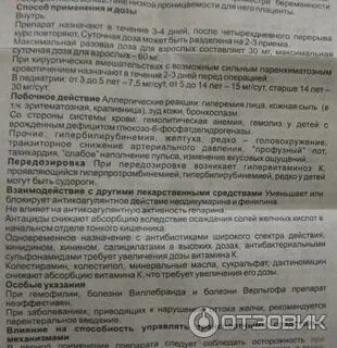 Викасол таблетки при месячных как принимать