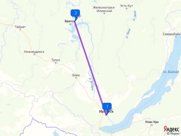 Сколько километров до братска