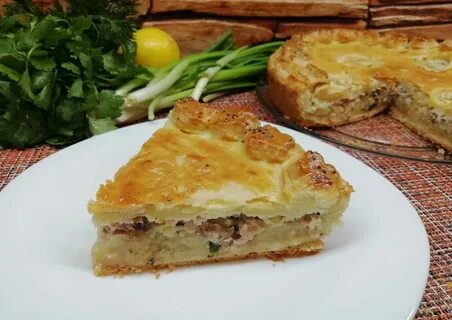 Рыбный пирог из песочного теста