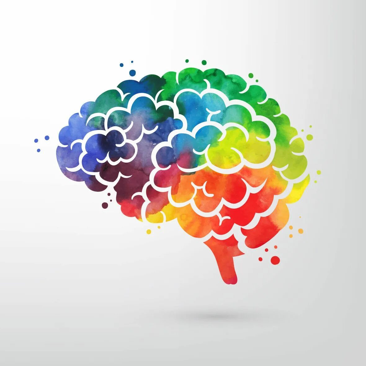 Colored brains. Цветной мозг. Красочный мозг. Креативность мозг. Векторные изображения цветные.