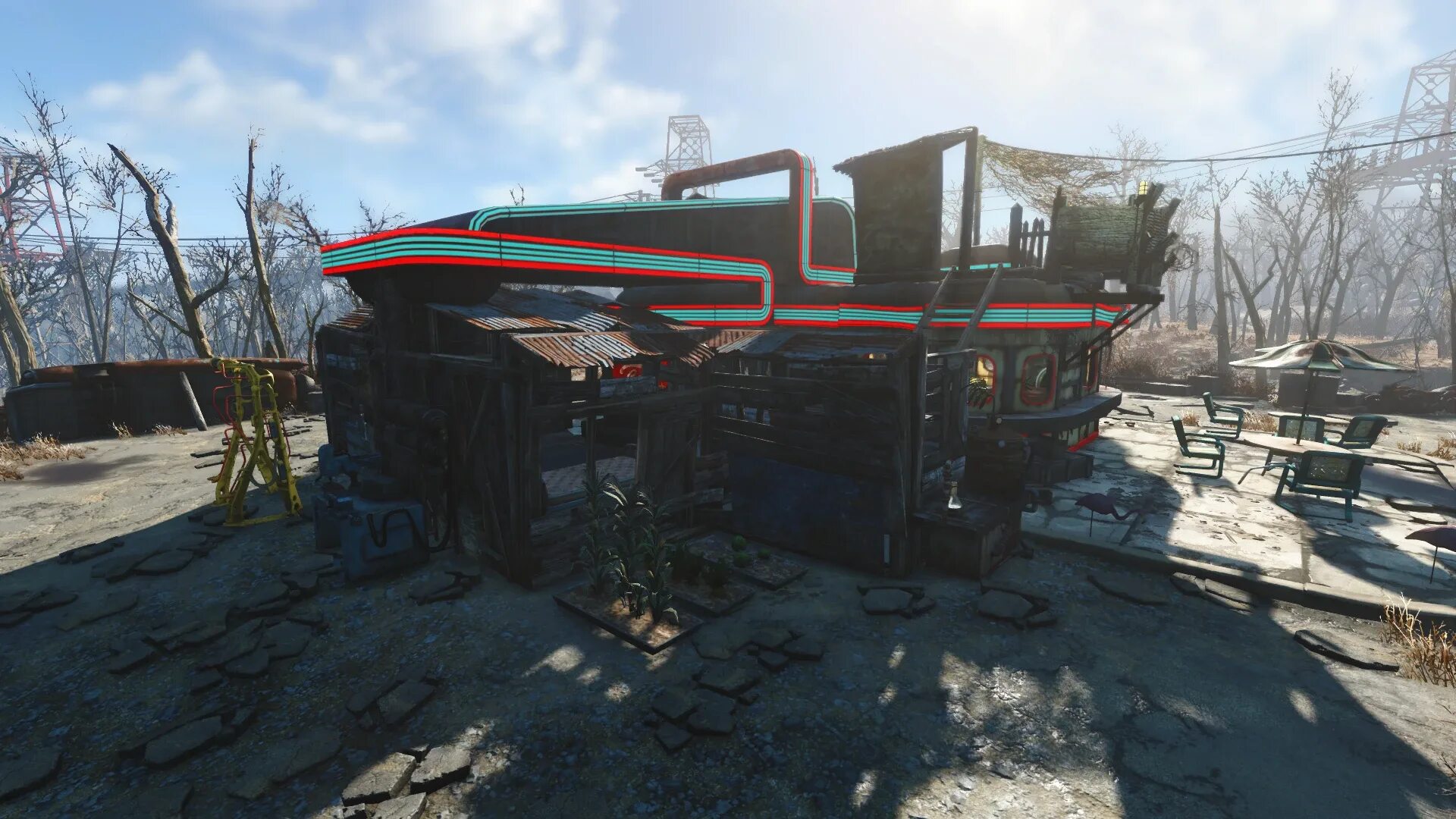 Fallout 4 ферма уорвиков. Друмлин fallout 4. фоллаут 4 закусочная друмлин. drumlin diner fallout 4. закусочная друмлин fallout 4 на карте.