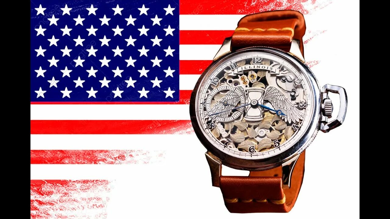Время час америка. Американские часы наручные. Американские часы скелетоны американская. Часы в Америке. Illinois часы наручные.