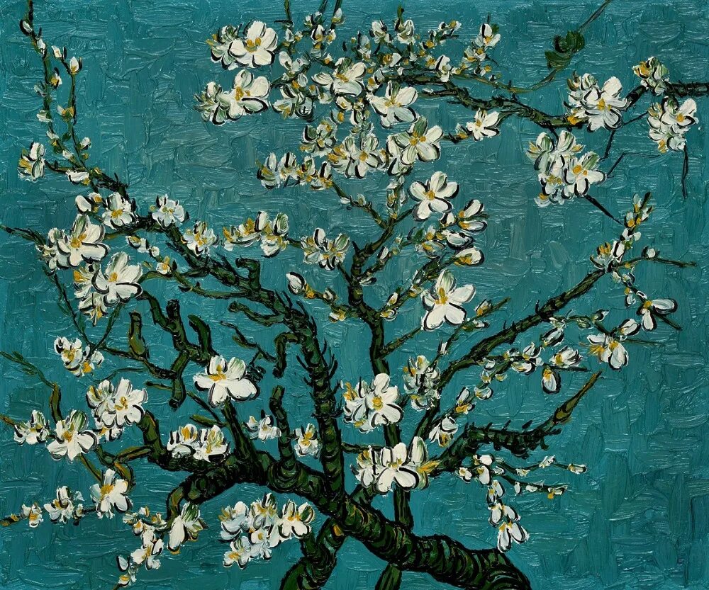 Almond blossom. Винсент Ван Гог ветка миндаля. Ван Гог Цветущий миндаль. Van GOG cvetushie vetki mindalini. Винсент Ван Гог цветущие ветки миндаля 1890.