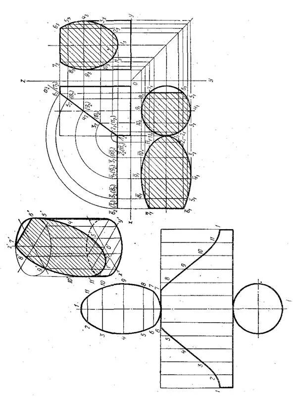 Сечение геометрической фигуры плоскостью. Сечение объемных фигур. Сечение пятиугольной пирамиды плоскостью. Усеченная призма инженерная графика. Сечение фигур геометрия.
