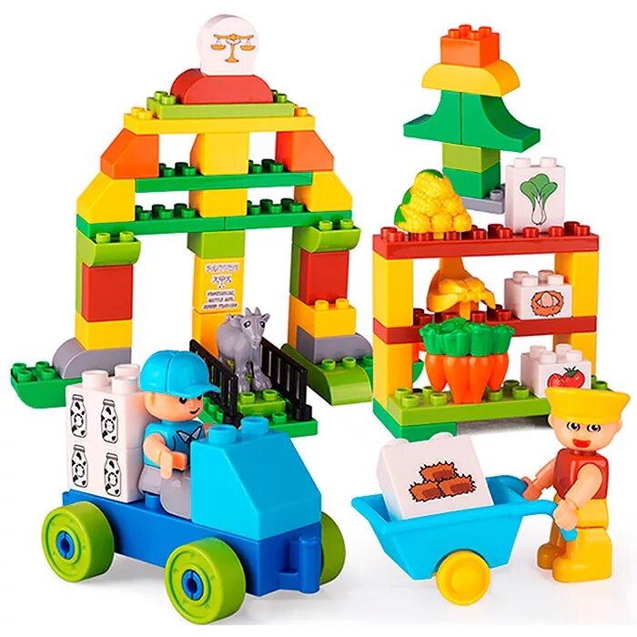 Конструктор для детей 2 3. Конструктор funkids на ферме dt1622 маленькая гирька. bauer lego duplo. lego duplo 9230. лего дупло полесье «строитель».
