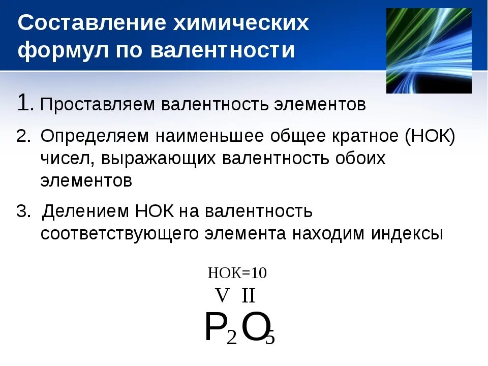 Валентность в бинарных соединениях