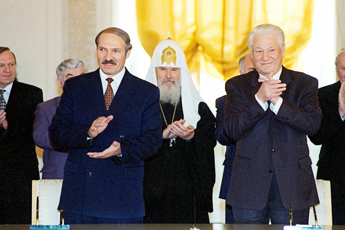 Ельцин Лукашенко 1999 подписание. 22 апреля 1996