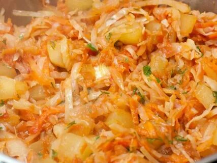 Капуста морковь лук тушеные в мультиварке