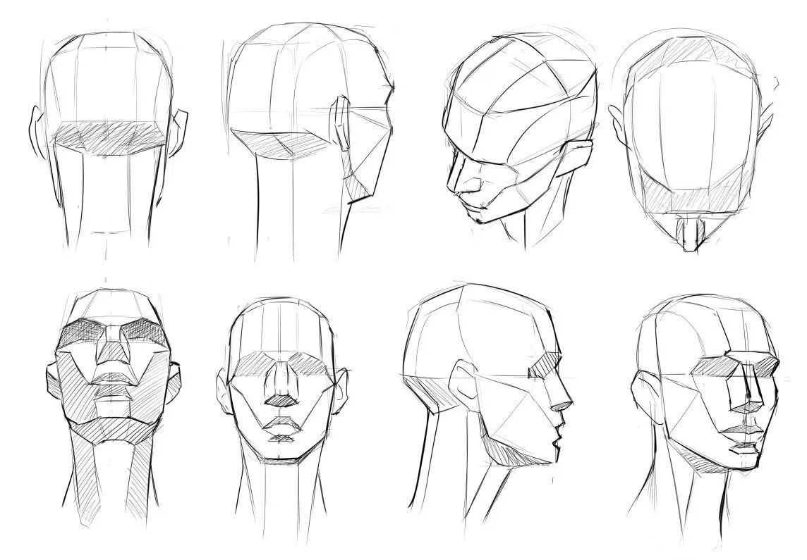 Под разными ракурсами. Ракурсы головы для рисования. Голова человека ракурсы. Лицо снизу вверх референс. Голова снизу референс.