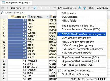 Read csv rows