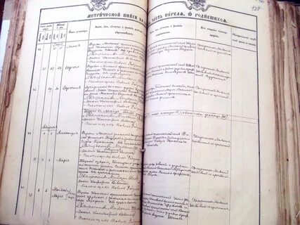 Метрические книги егорьевского уезда