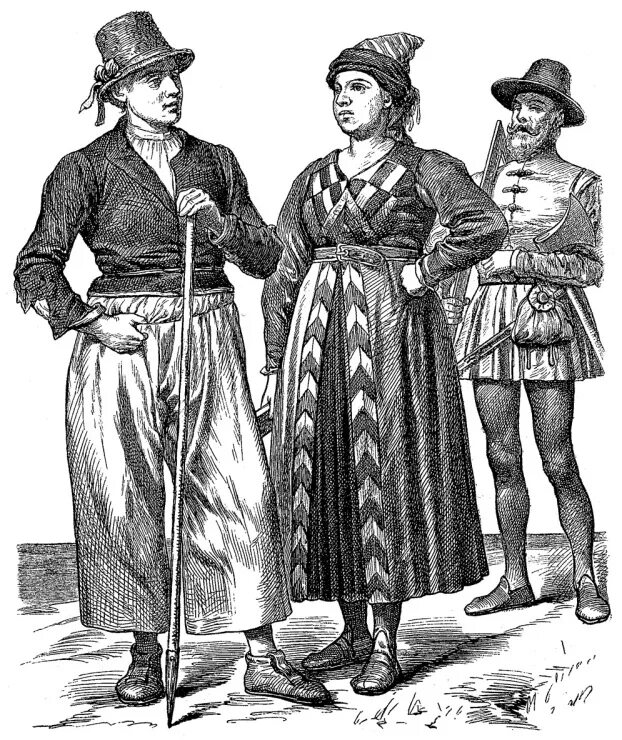 Одежда крестьян в 16 веке. Англия 16 век одежда простолюдин. Англия 17 век одежда простолюдин. Одежда простолюдинов 18 века в Германии. Одежда простолюдинов 19 века в Германии.
