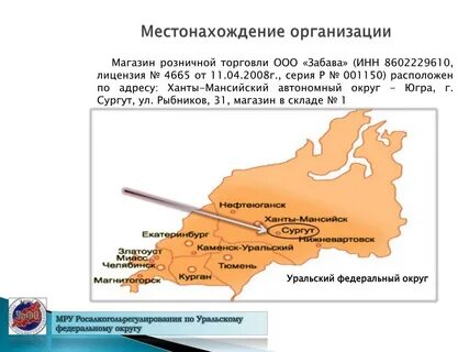 Местонахождение организации это