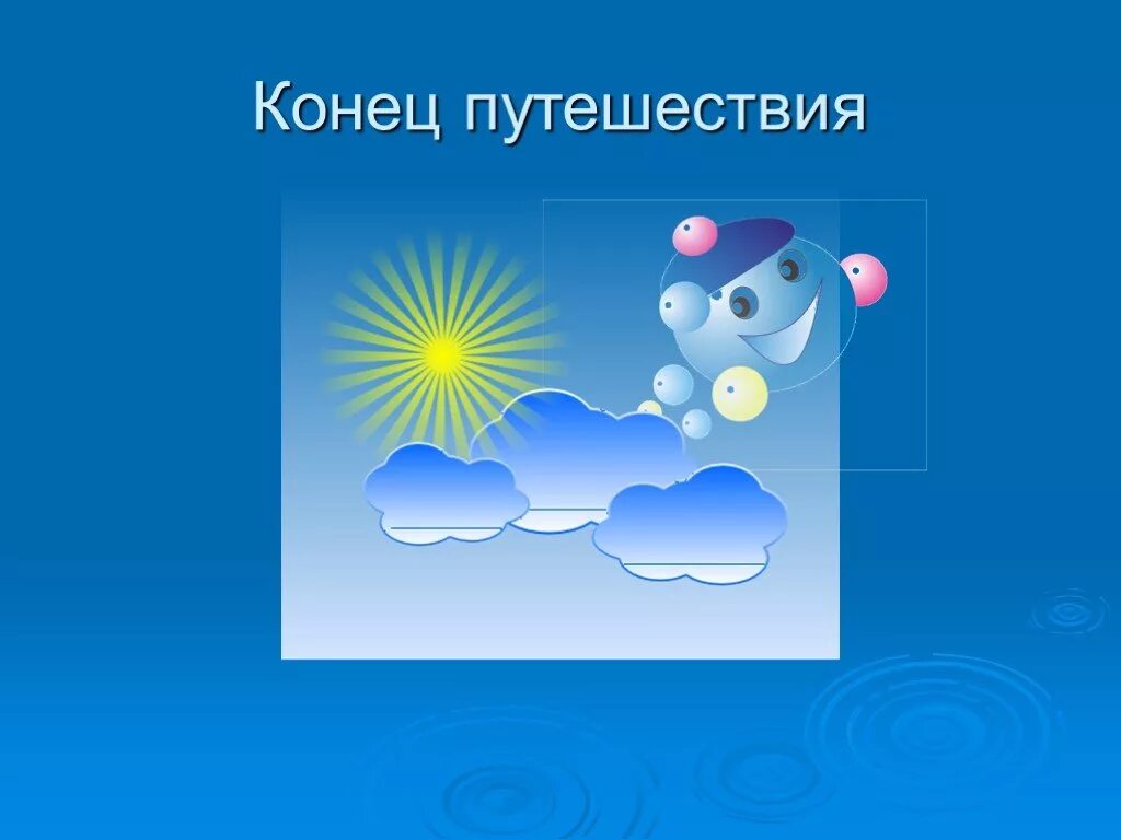 Презентация путешествие капельки. Конец путешествия. Окончание путешествия. Окончание путешествия. Вот и подошло к концу наше путешествие.