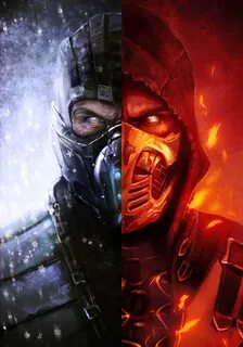 1668x2388 Resolution Scorpion Mortal Kombat Ice and Fire Art 1668x2388 Reso...