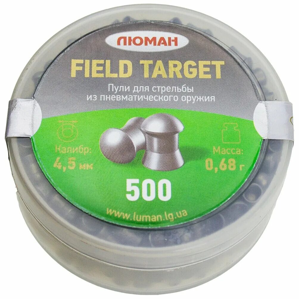 Пульки Люман 0.68. Пули для пневматики " Люман field target " - 0,68 г. (500шт.). Пульки Люман 4.5. Люман field target 4,5 мм. Field target