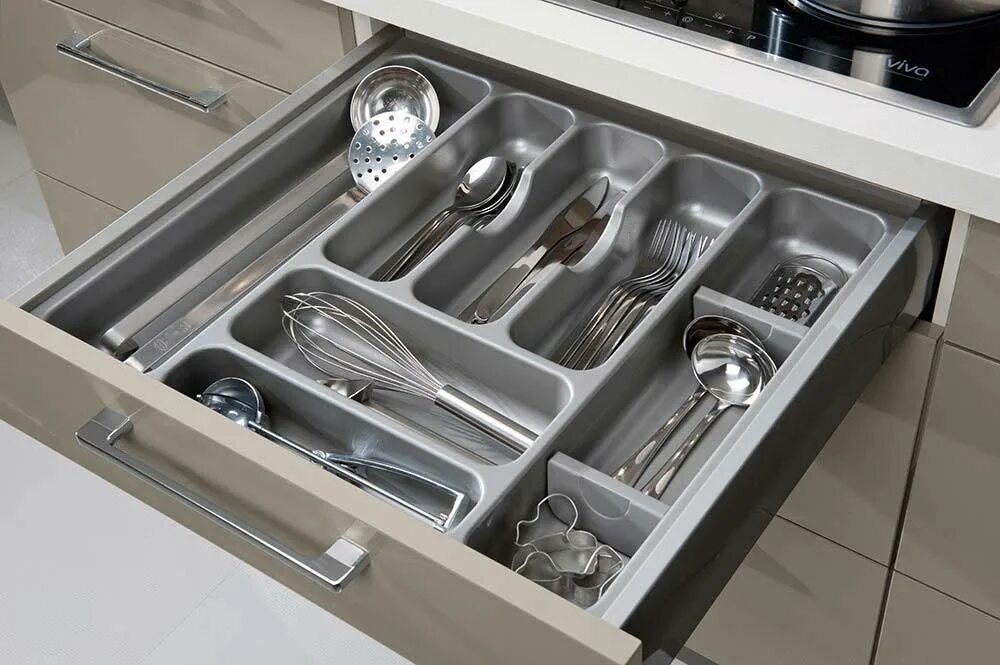 Для ложек и вилок лоток в ящик. Лоток fgv tetrix для столовых приборов в базу 400-450мм (400x495), silver champagne. Лоток для столовых приборов 740618 вайолет. Центрокомплект 76. Органайзер для ложек и вилок.