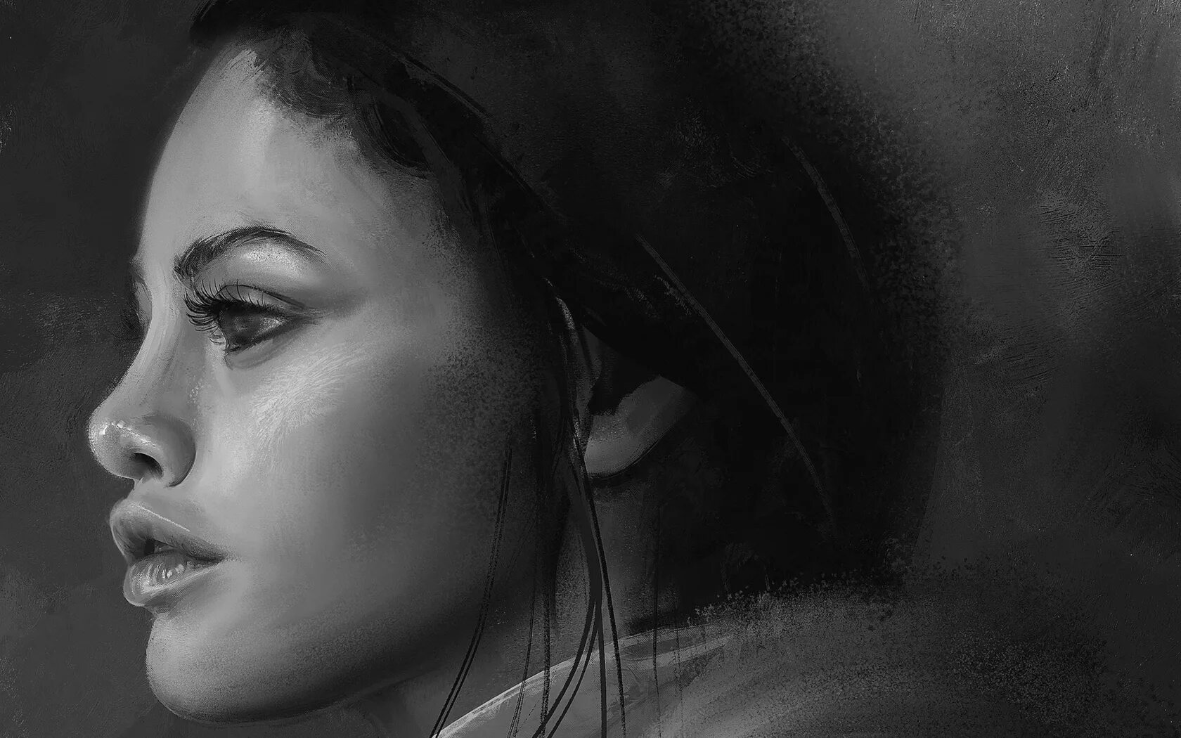 Арт картинки девушек. Черно белые картинки девушек. Черно белый портрет. Силуэт лица девушки. Tanya shatseva картины.